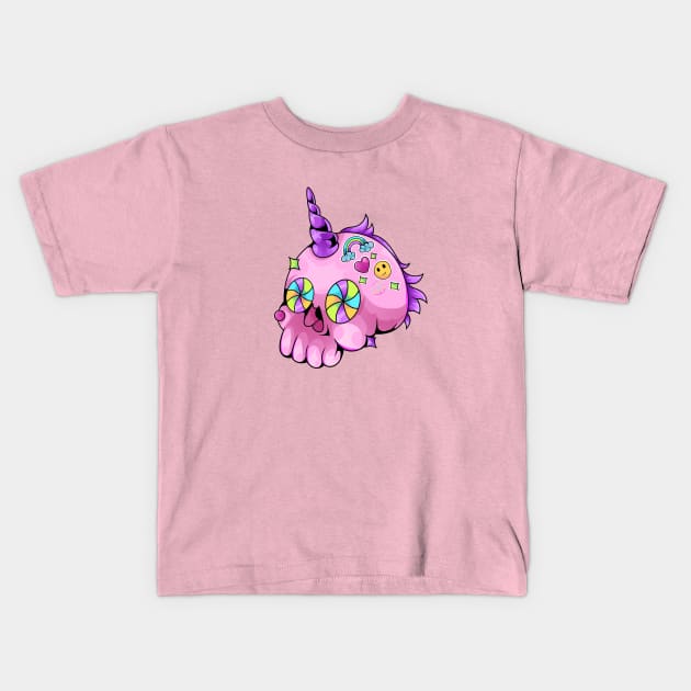 unicorn skull Kids T-Shirt by Harsimran_sain